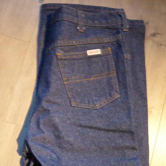 RARE Vintage 1980s 555 Blue Denim Jeans Size 34X34 - Picture 2 of 7